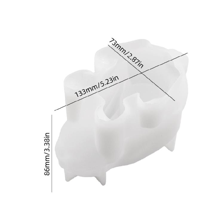 Rabbit Shape Silicone Mold Easy Releasing Silicone Molds Suitable for Crafting Decorative Containers and Candle Holders