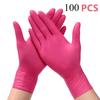 Pink Nitrile Disposable Gloves 20/50PCS Powder & Latex Free Gloves for Kitchen Cooking Household Beauty Petcare Hair Dye Gloves