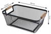 Aufbewahrungskorb 305x215x14cm Metall mit Holzgriff