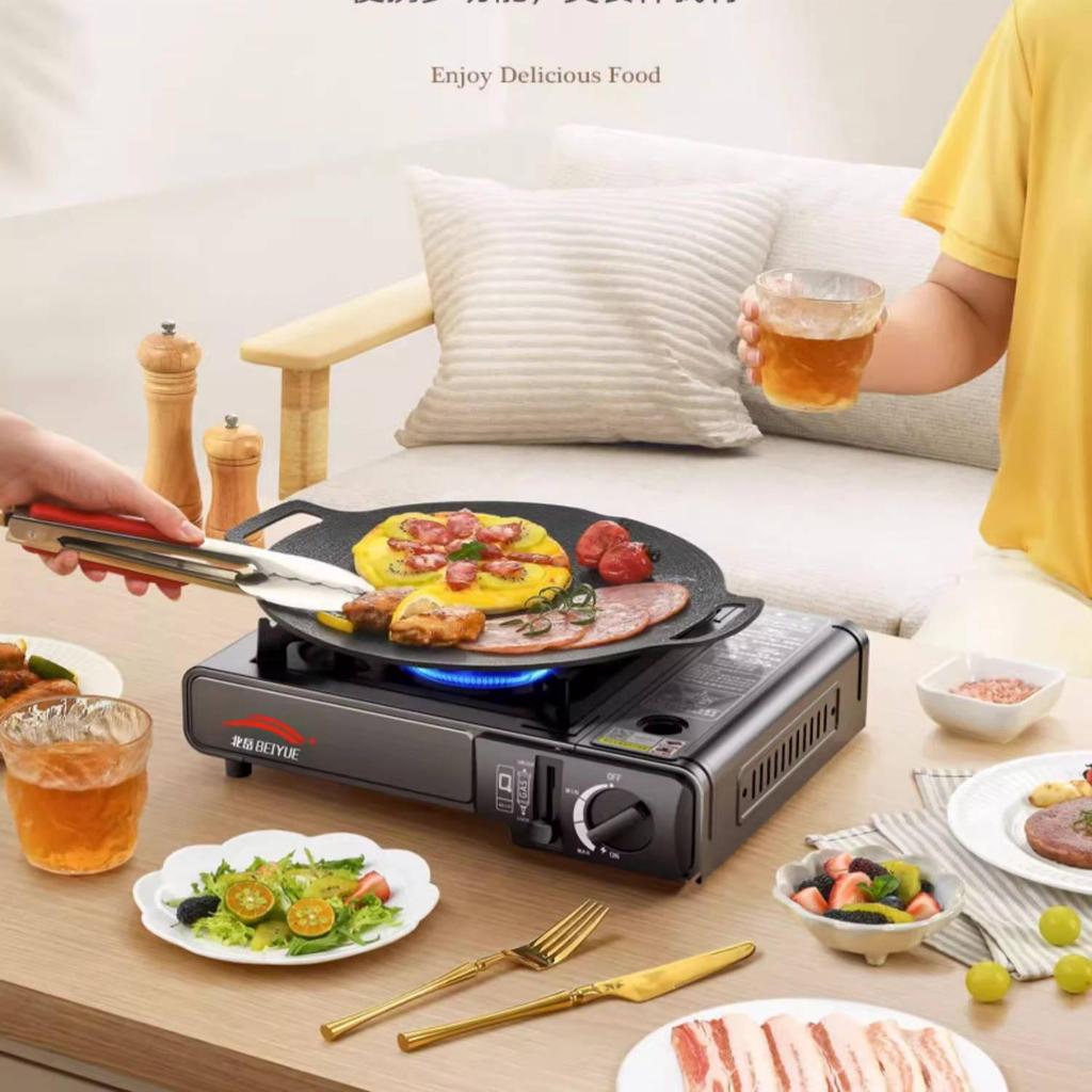 Portable Gas Stove with Hot Pot and Magnetic Induction Cooktop for Outdoor Camping