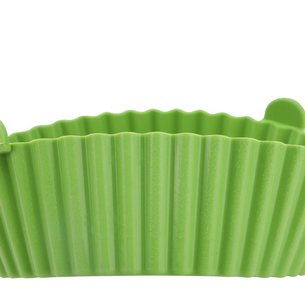 Grey 8.7 Inch Silicone Air Frying Liner Heat Proof Safe Reusable Round Shape Air Frying Basket Silicone Mat Bowl for
