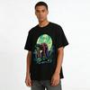 Halloween Cemetery Zombie Print T-shirt Spooky Casual Top Pure Cotton T-shirt