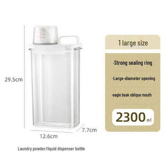 High-Transparency Airtight PET Jar for Moisture-Proof Laundry Detergent Storage