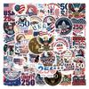 USA 250th Anniversary Stickers Pack 56 Pieces Independence Day Patriotic Decals for Scrapbooking Laptop Water Bottle Car Decoration