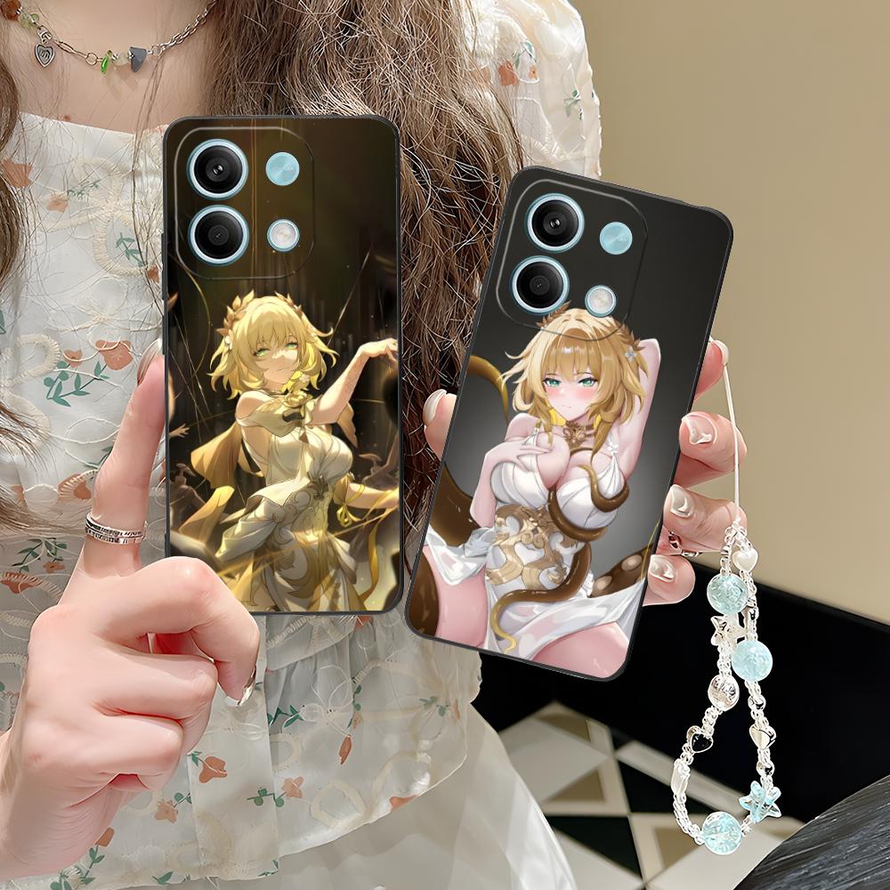 Honkai Star Rail Aglaea Phone Case for Xiaomi POCO M6 M5 M4 M3 X7 X6 X5 X4 X3 F6 F5 F4 Pro GT 5G Black Cover Pretty Luxury