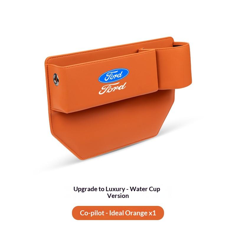 For Ford Mondeo Focus Explorer Escape Kuga Everest Bronco F-150 Ranger Transit Car Leather Seat Gap Storage Box CVX1