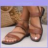Summer Beach Sandals For Women With Cross Strap Pu Material Lightweight Nonslip For Adult Comfort