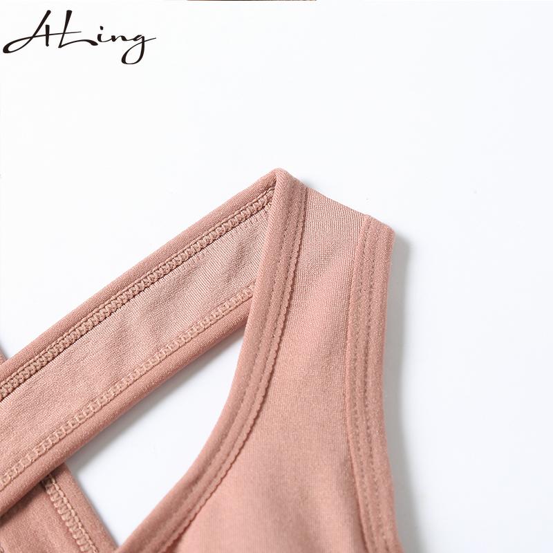 Fashion Zipper Sport-Bh Crop Top Fitness Frauen Sportswear Bhs für Fitness Kreuz Sammeln Gurtband Stretch Fitness Yoga Unterwäsche