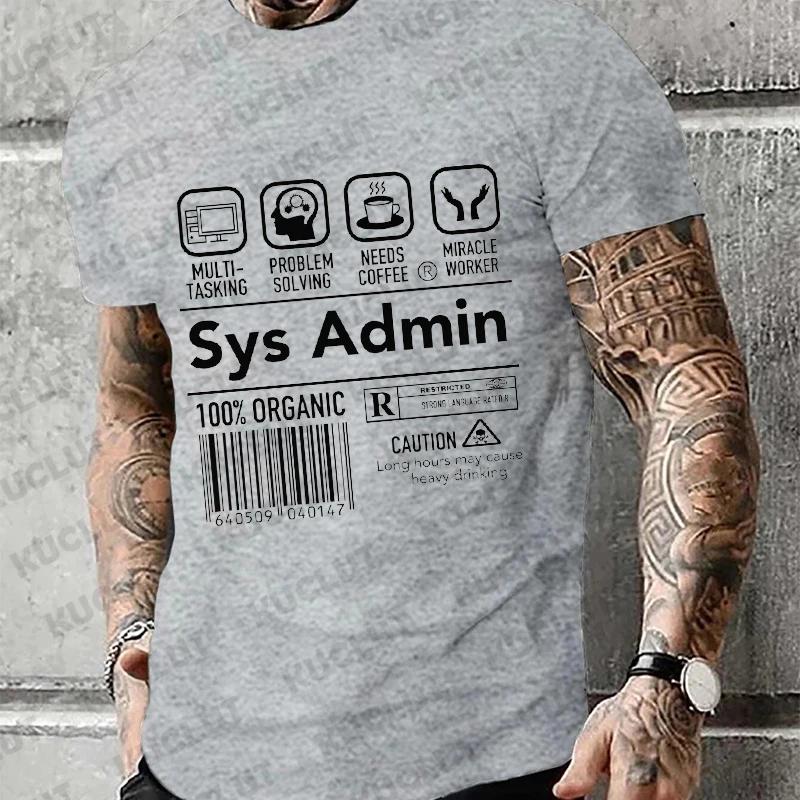 Men Tshirt Computer System Administrator Core CPU Pc Coder Geek Computer Science Clothing Unisex T Shirt Women T-Shirt Tees Tops