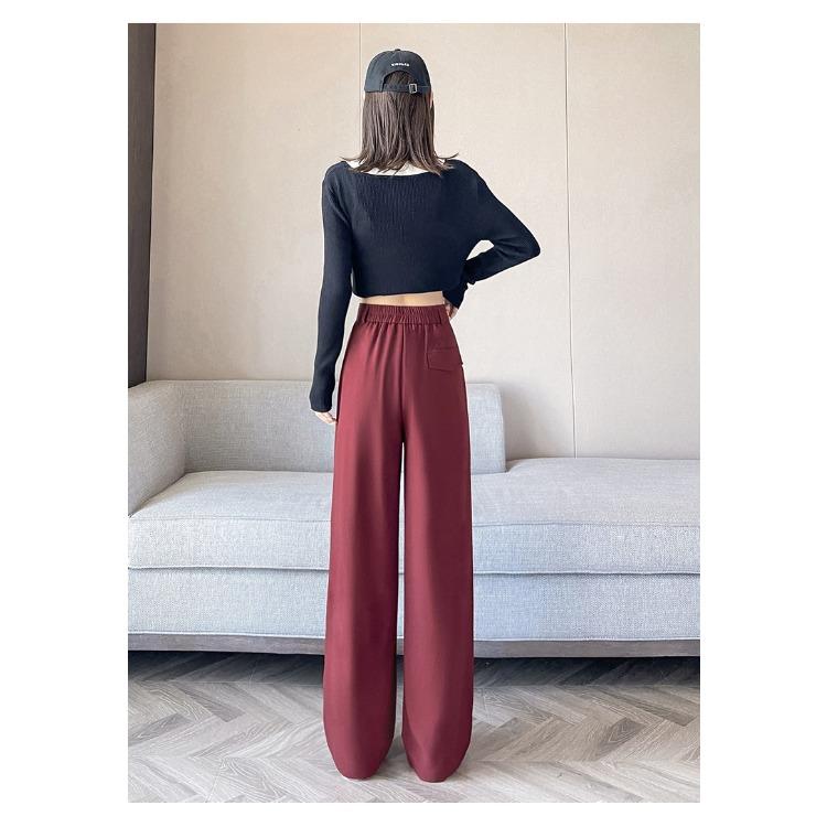 Stylish and Comfortable Women's Wide Leg Suit Pants, Perfect for Any Occasions In Autumn