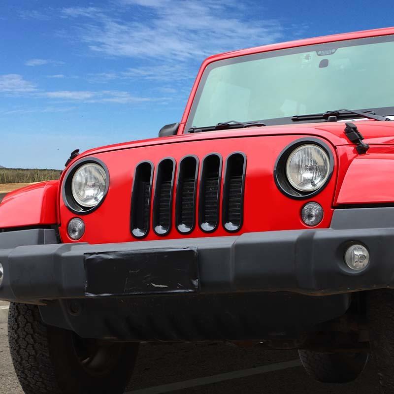 ABS Car Headlight Decorative Cover Grille Decoratiion Stickers For Jeep Wragnler JK 2007-2017 Car Exterior Accessories