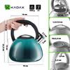 KADAX Kettle With Whistle Gas Induction Steel 2.6L