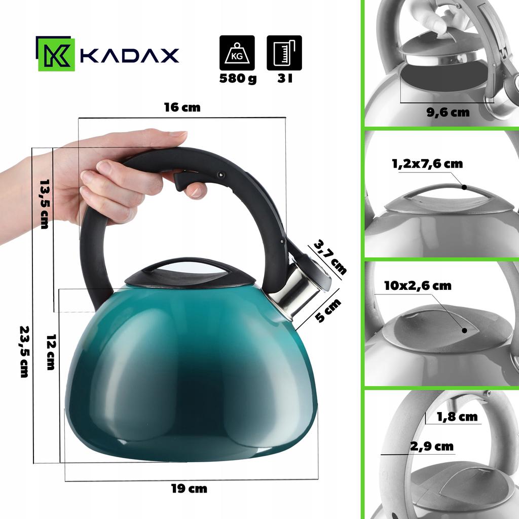 KADAX Kettle With Whistle Gas Induction Steel 2.6L