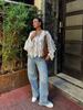 European and American V-Neck Layered Long-Sleeve Women's Spring/Summer Pullover Shirt