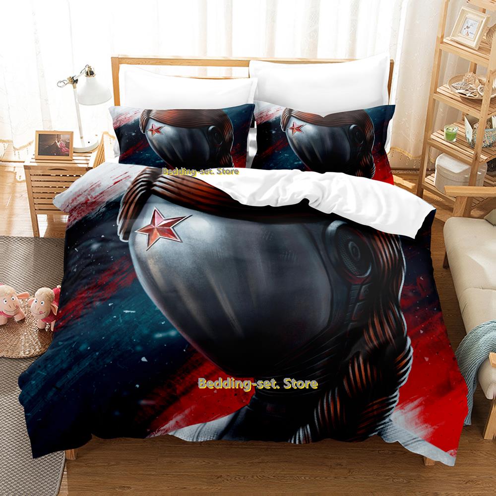 Atomic Heart Bettwäsche-Set Einzelbett Doppelbett Vollgröße Queen-Size King-Size Bettwäsche-Set für Erwachsene Kinder Schlafzimmer Dreiteilige Sets 3D-Druck Anime Bettwäsche