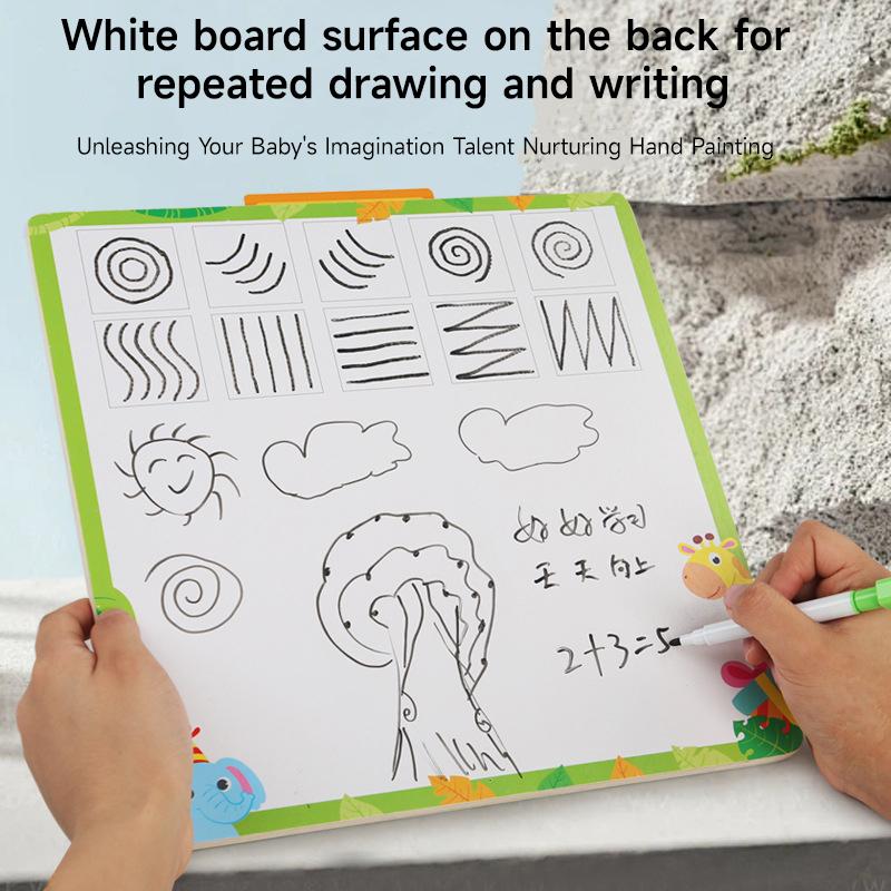 Montessori 2-in-1 Magnetic Number Letter Learning Puzzle Board Bead Maze Toy Children Drawing Board Toys Education Puzzle Games