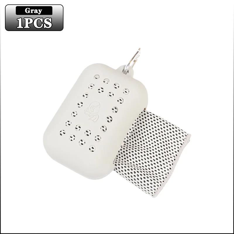 1PC Portable Mini Silica Gel Set Cold Towel Polyester Fiber Outdoor Cooling Towel Fitness sports gym Run quick Dry Cool Towel