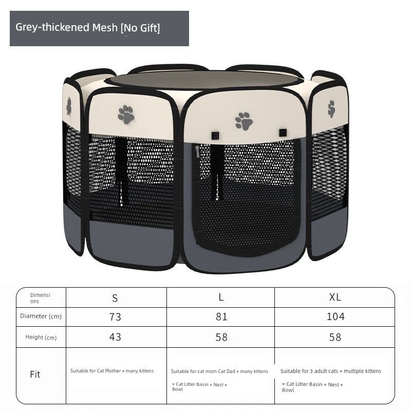 

Dog Cat Delivery Room Pet Mother Cat Pregnancy Closed Foldable Waiting Room Tent Pet All Products S-small size (for small pet) Starry gray