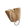 Stilvolle handgefertigte Damen-Strandtasche aus Webmaterial - Großes Fassungsvermögen für Urlaubsausflüge