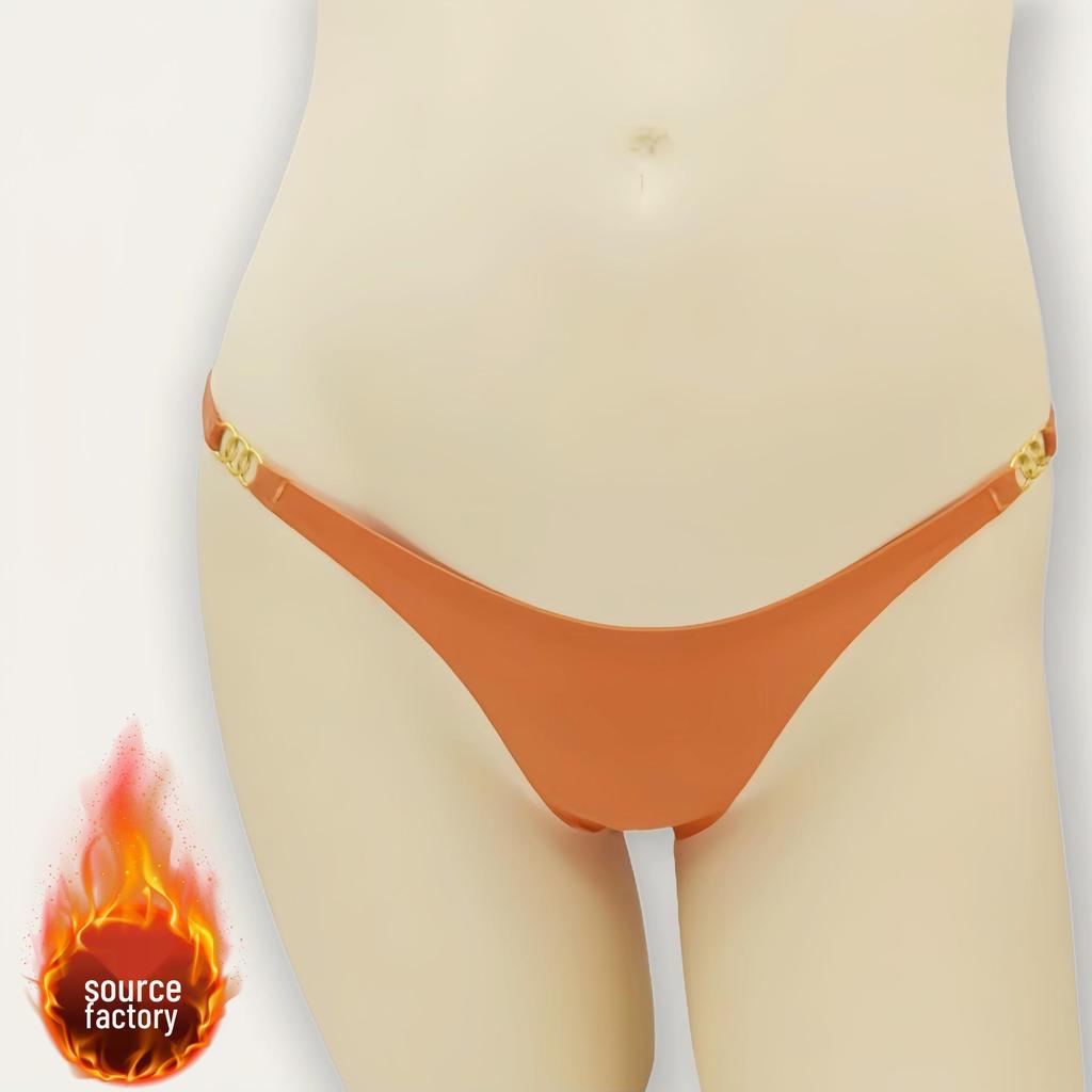 Nahtlose Damen Ice Silk Dreieck Sportunterwäsche mit sexy Metallschnalle