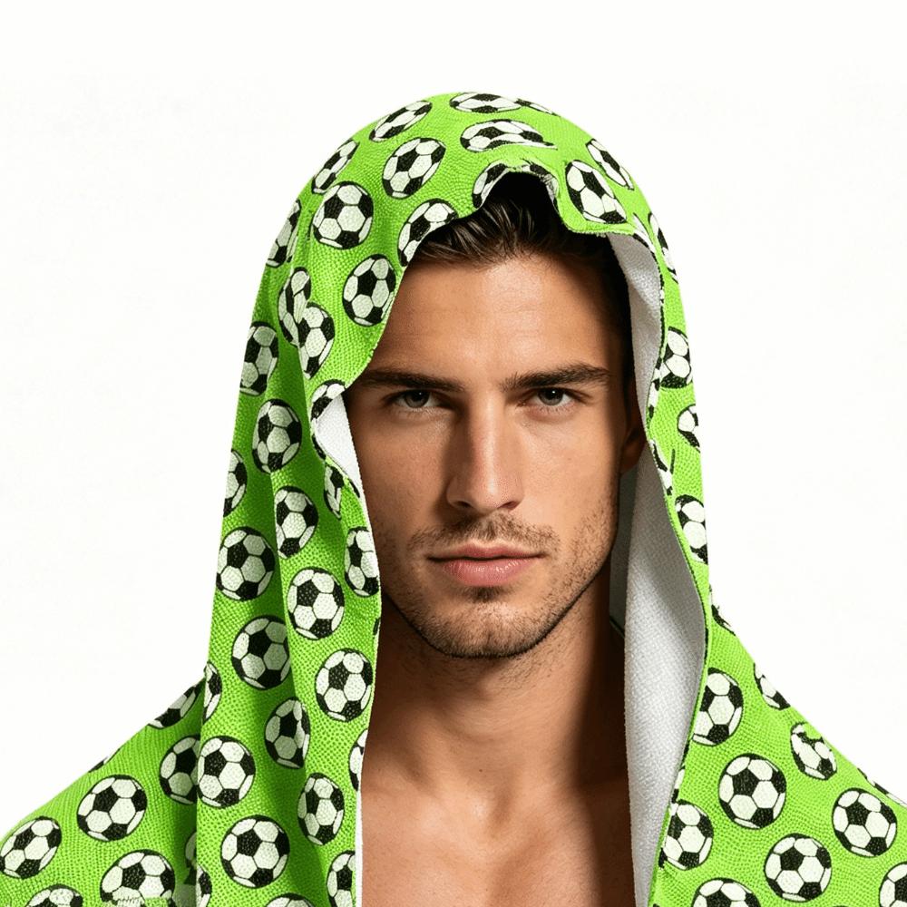 Quick-Dry Cooling Sports Scarf Football Pattern Breathable Hooded Headscarf Multifunctional Lightweight UV Protection Towel