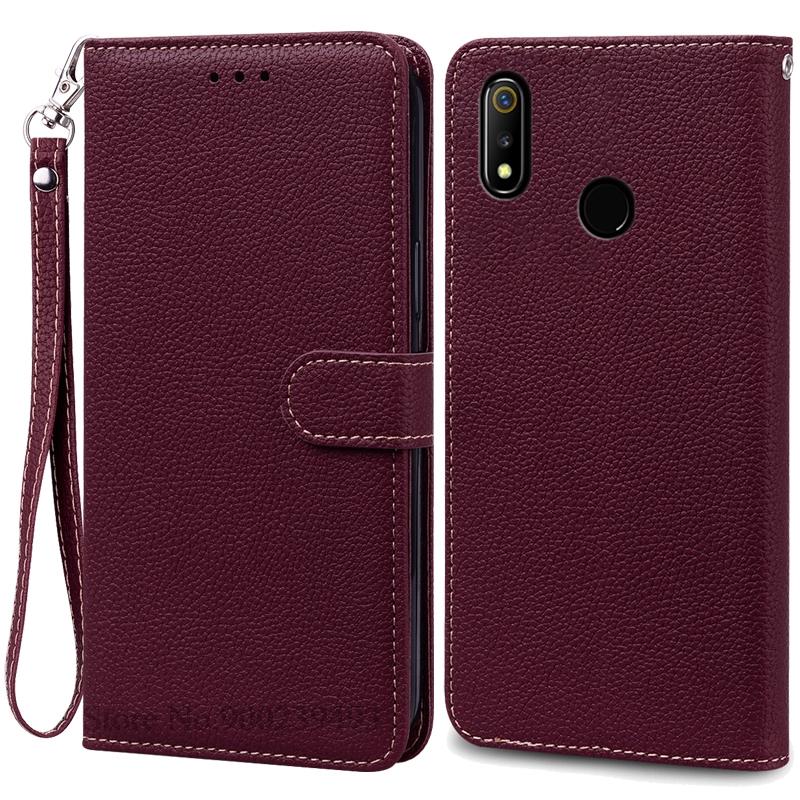 For Realme 3 Case Soft Pu Leather Flip Wallet Case For Realme 3 Pro Case Phone Cover For Realme 3 Pro Coque Fundas Bumper