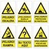 Spanish Warning Sign, Danger Metal Sign For Street, Yard, Bar, Workshop Decor, Yellow Waterproof Caution Signs, Outdoor Indoor