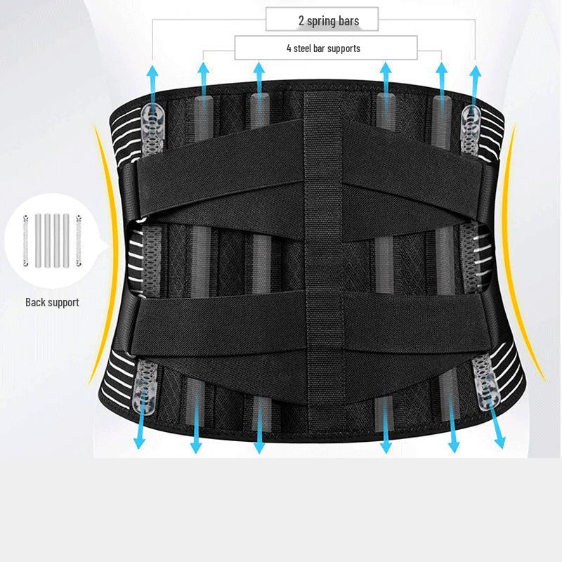 Atmungsaktiver Sommer Fitness Taillentrainer: Doppelte Kompressions-Rückenstütze bei Bandscheibenvorwölbung im Lendenbereich