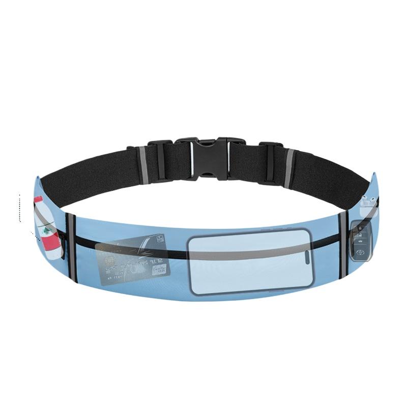 1 шт Спортивная сумка для бега для мобильного телефона поясная сумка женская эластичная лента мужская невидимая многофункциональная для марафона на открытом воздухе спортивное снаряжение синий 2890₽