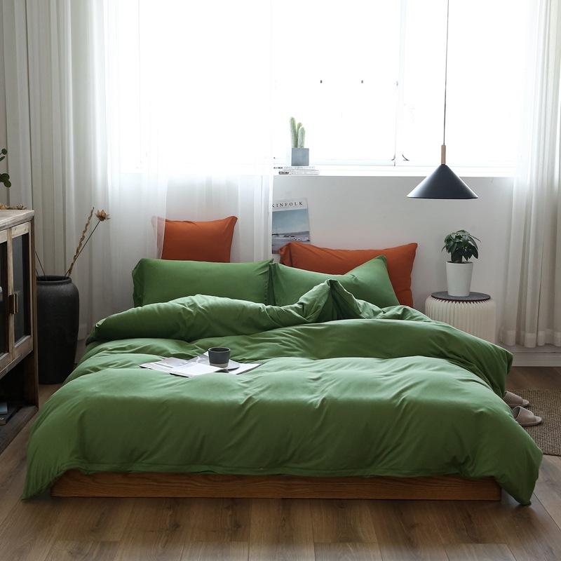 

Solid Color Knitted Cotton Tianzhu Cotton 4Pcs Set Bedding Mattress Direct Sales Supply 1.2m 4ft mattress model three-piece set париж зеленый