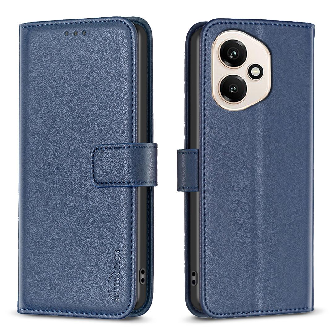 

Для Honor 400 5G (Глобальный) Чехол для телефона BINFEN COLOR BF17 Кошелек Фолио Флип Кожаная обложка Blue