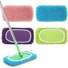 3pcs Reusable Microfiber Mop Pads for Swiffer Sweeper Mop Dry Wet Mopping Cloths Washable Wet Pads Refill for Mopping Floors