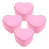 4Pcs Heart Shaped Tinplate Candy Boxes Wedding Treat Storage Box Valentine's Day Favor Packaging Romantic Gift Box