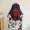 Female Schoolbag Block Color Male Student Large Capacity Backpack