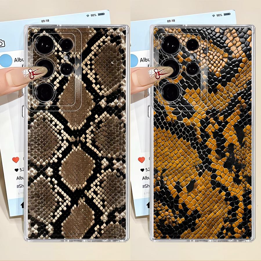 Snake Pattern Phone Cover Case for Samsung Galaxy S26 S24 S25 Edge S21 S22 FE S23 Ultra Note 20 Ultra 10 S20 Plus