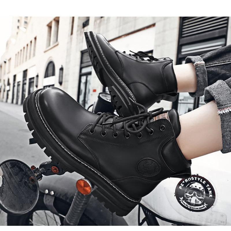 Mens Waterproof Wear Resistant Non Slip Martin Boots For Construction Site Work
