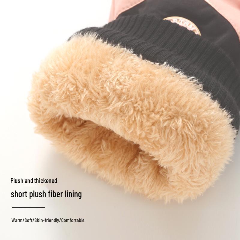 Women's Touchscreen Ski Gloves with Anti-Lost Buckle, Cold-Proof, Fleece-Lined, and Warm for Winter Sports and Cycling