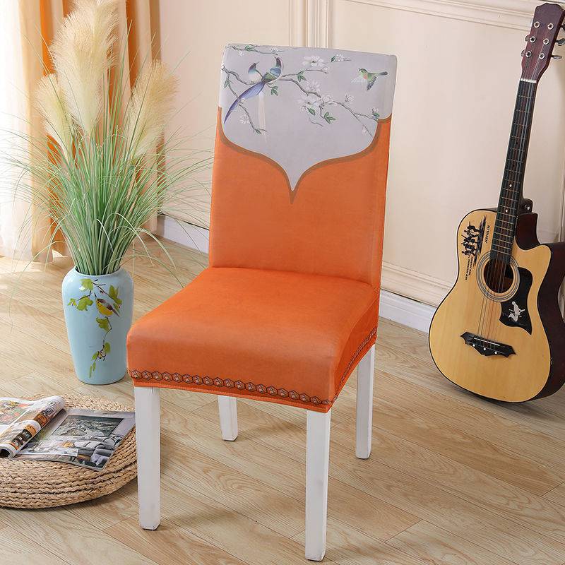 

Elastic Seat Cover Thickened Botanical Floral Pattern Integrated Backrest Chair Cover High Quality Universal Dining Chair Cover 1 pc