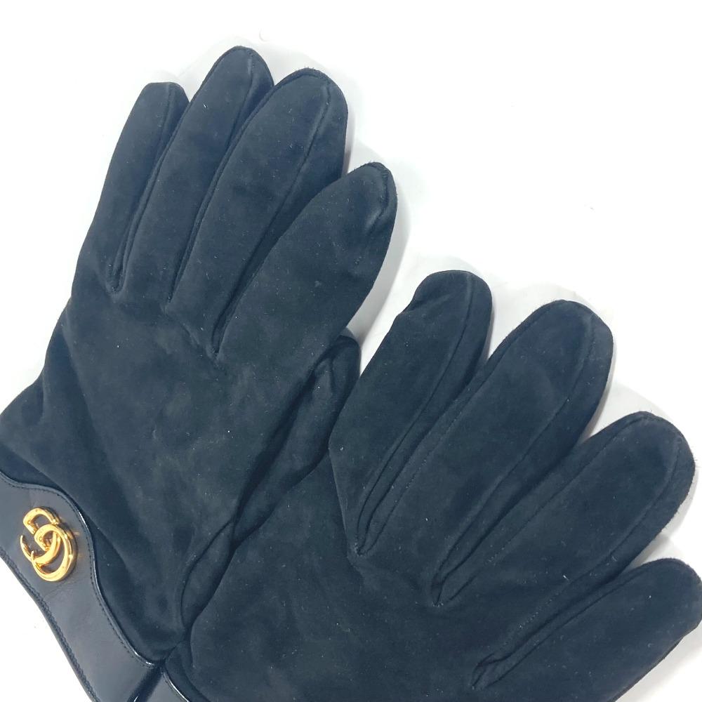 GUCCI Accessories GG Interlocking G Glove gloves suede / Leather Black
