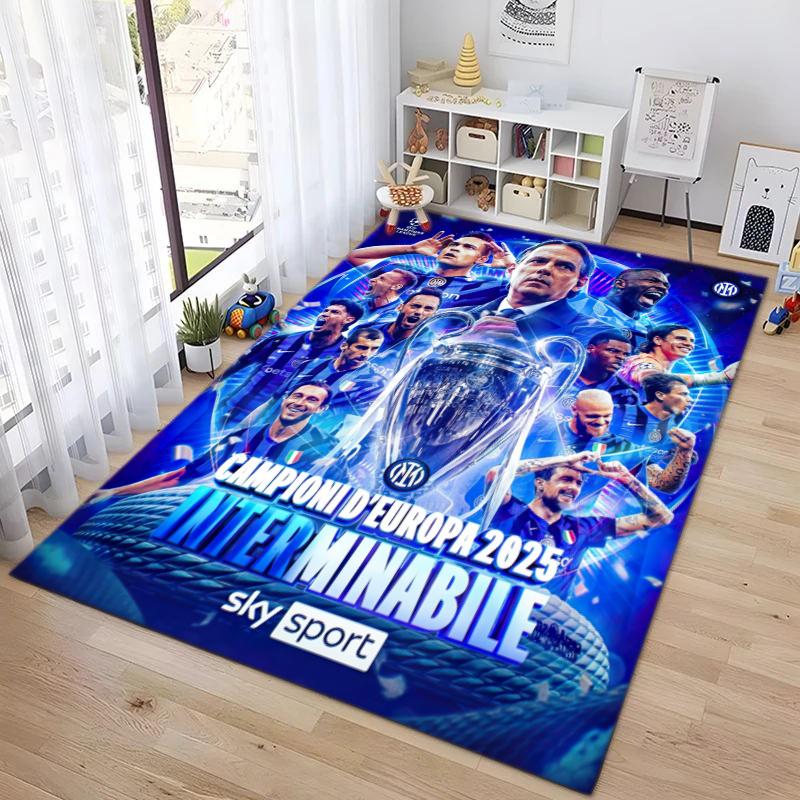 Famous F.C. Internazionale Milano Football Player Lautaro Martínez Carpet Is Suitable for Living Room and Bedroom Office Decorative Carpet L8