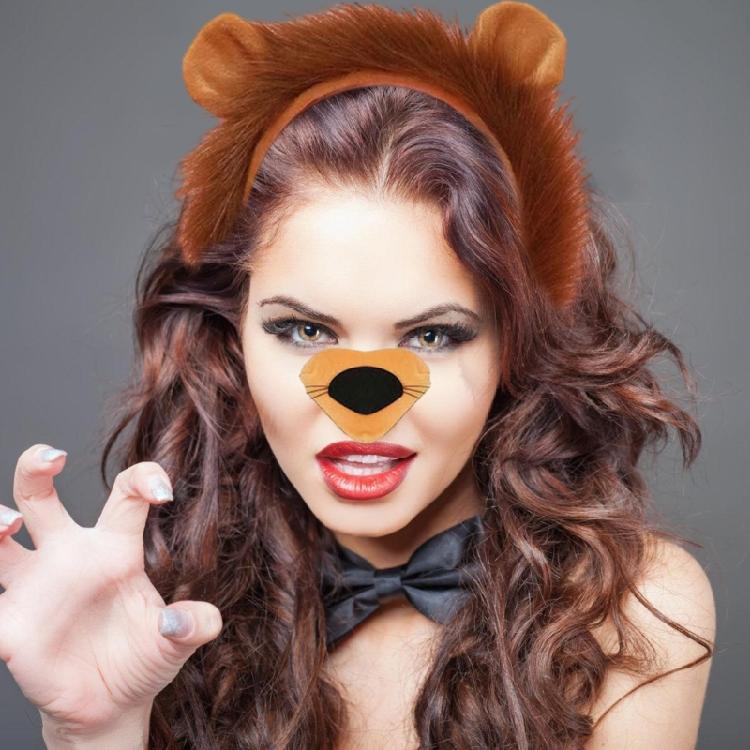 Lion Costume Animal Dress Up Costume Halloween Lion Dress Up Costume, Lion Hairband, Tail, Bowtie