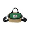 Pattern Grid Alphabet Kids Casual Travel Shoulder Bag With Spacious Compartment