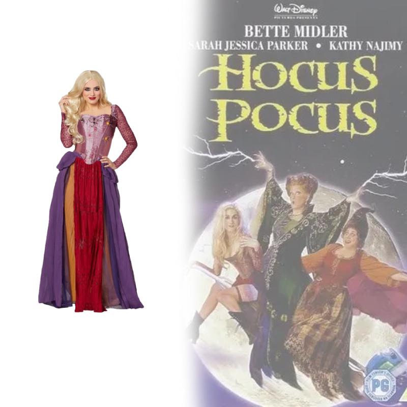 Hocus Pocus Cosplay Costume For Women With Spandex Fabric For Stage Performance