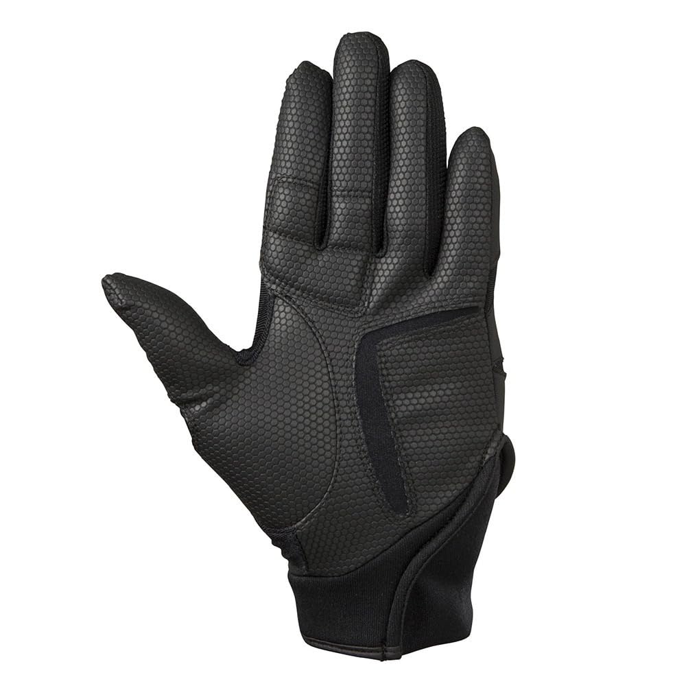 MIZUNO Junior Fielding Left High School Baseball Rules One Size Fits Black x Black Baseball/Softball Gloves, Hand, Compliant, 1EJEY200, All,