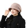 Middle-Aged And Elderly Women'S Season Peaked Hat Mother Warm Thickened Woolen Grandma Basin Hat Casual Bucket Hat