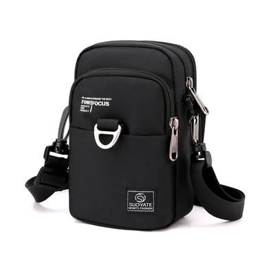 Borsa a tracolla piccola da uomo a tre strati alla moda, modello caldo, borsa da uomo in nylon resistente di alta qualità, borsa a tracolla portatile, mini marsupio
