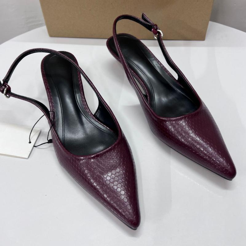 High Heels Office Lady Shoes Sexy Pointed Toe Slingback Footwear Pumps Elegant Stiletto Concise Women Dress Sandal