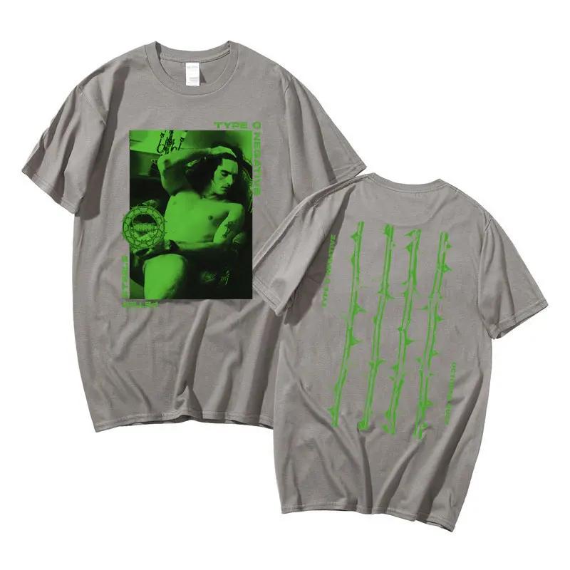 2025 Summer Type O Negative Art Aesthetic Male Fashion Cotton Tshirt Men Women Vintage Rock Band Men's Retro Oversized Tees