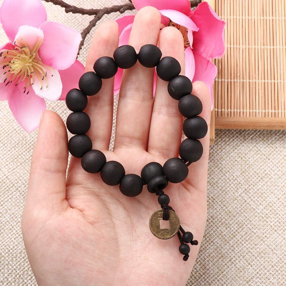 Men Bangle Wrist Buddha Wood Beads Bracelet