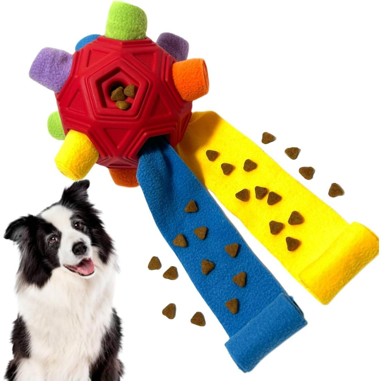 

Ball for Dog Toys Unbreakable Upgrade Ball Interactive Toy Foraging Snuffle Mat Puppy Treat Dispenser Slow Feeder Dog Puzzle Toys for Small,Large Pets C2